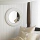 Antique Cream Round Wood Mirror