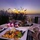 Romantic meal somewhere along the way